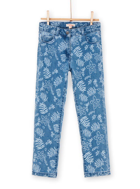 Jeans blu stampa a fiori LANAUJEAN / 21S901P1JEAP274