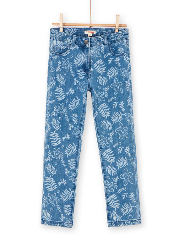 Jeans blu stampa a fiori LANAUJEAN / 21S901P1JEAP274