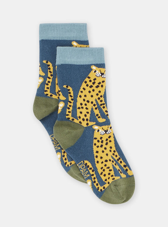 Calze turchesi con stampa leopardata bambino SYOJOCHO1 / 23WI02B5SOQC217