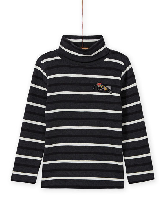 Dolcevita grigia a righe e collo alto bambino MOHISOUP / 21W902U1SPL944