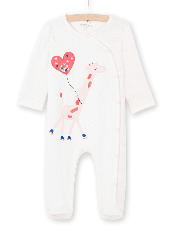 Tutina ecrù stampa a righe e pois neonata MEFIGREGIR / 21WH1332GRE001