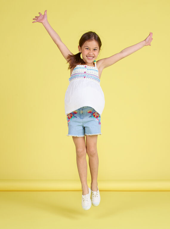 Shorts in jeans ricamato JAMARSHORT / 20S901P1SHOP272
