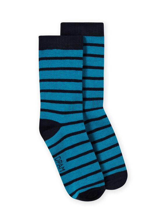 Calze a righe navy e blu zaffiro bambino MYOJOCHOR3 / 21WI0219SOQC211