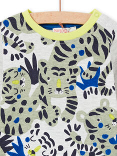 T-shirt maniche lunghe stampa tigri neonato MUKATEE1 / 21WG10I2TML006