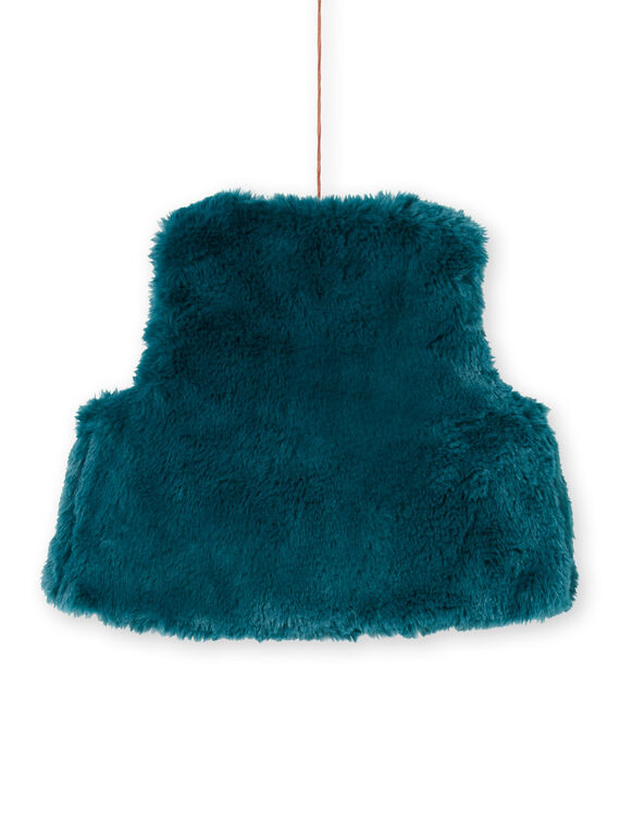 Gilet petrolio in finta pelliccia neonata MITUCAR2 / 21WG09K2CAR714