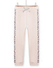Pantaloni sportivi rosa cipria con motivi a macchie bambina NAJOBAJOG3 / 22S90162JGBD327
