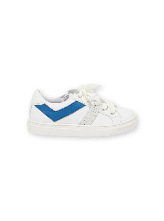 Sneakers bianche e blu bambino LGBASLUCAS / 21KK3634D3F000