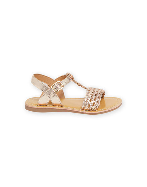 Sandali effetto tessuto dorati bambina NASANDALICIA / 22KK3541D0E954