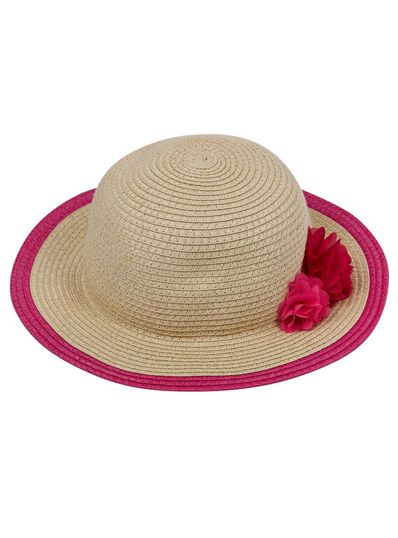 Cappello di paglia bambina con fiori JYAWEHAT2 / 20SI0192CHA009