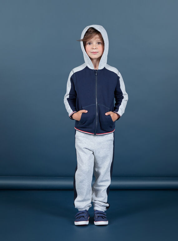 Pantaloni sportivi grigi e navy bambino MOJOJOB3 / 21W90211JGBJ922