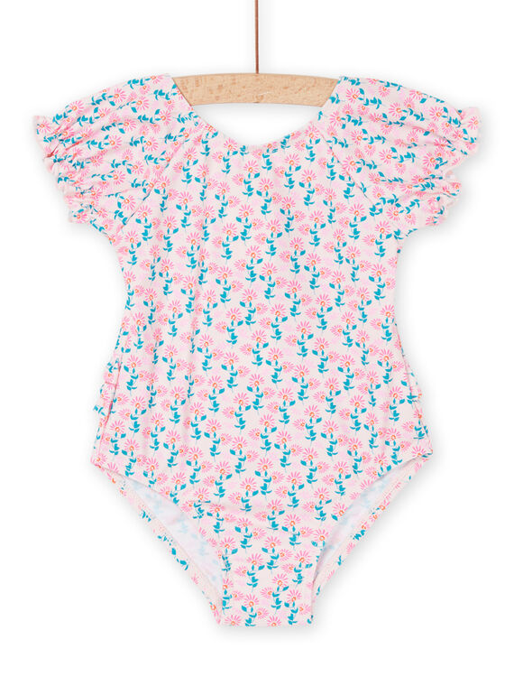 Costume intero rosa confetto con stampa fiori RYIMER3 / 23SI09R8MAID310