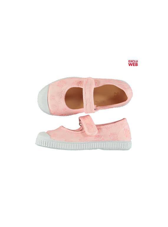 Scarpe baby tela ricamate bambina FFBABBROD / 19SK35B2D17030