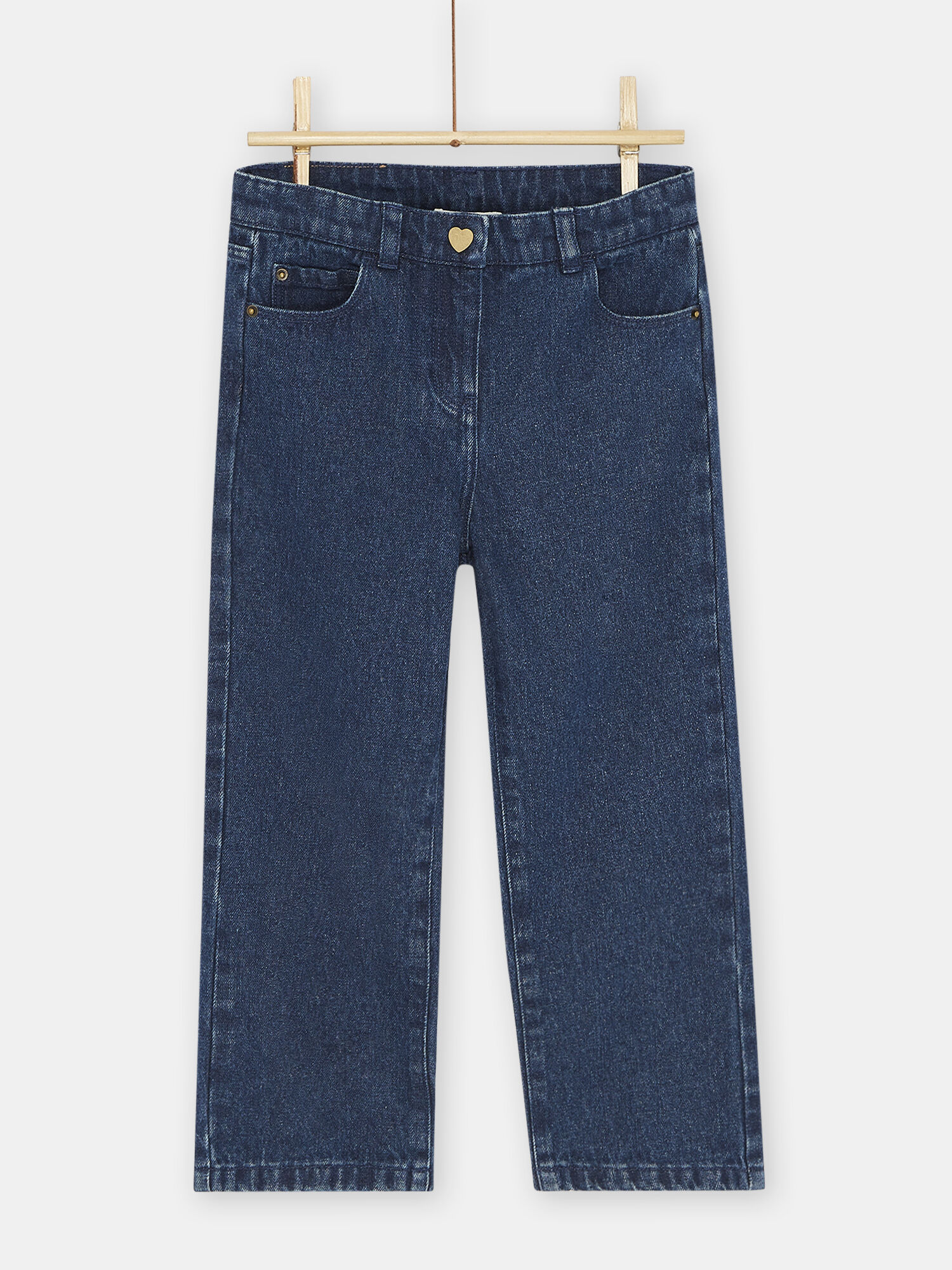 Jeans blu scuro taglio dritto bambina acquisto online Pantaloni Jeans Pantaloni sportivi DPAM