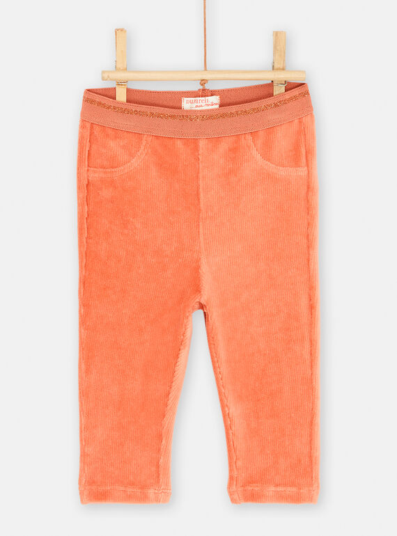 Pantaloni arancioni in velluto SICOUPAN2 / 23WG09L2PANE406