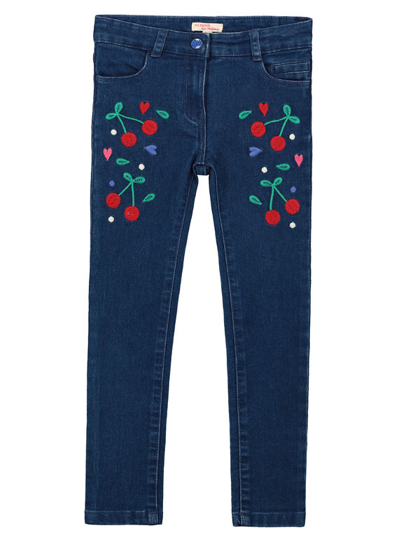 Jeans slim ricamati bambina FACOJEAN / 19S90181JEAK005