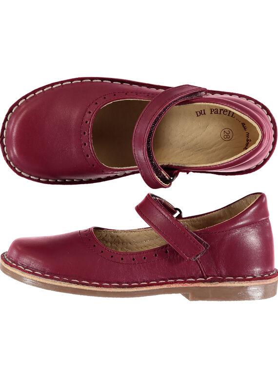 Scarpe baby pelle vinaccia bambina GFBABPERFL / 19WK35E1D13719