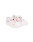 Sneakers ecrù in tela con stampa a fiori RATOILFESTI / 23KK3572D16001