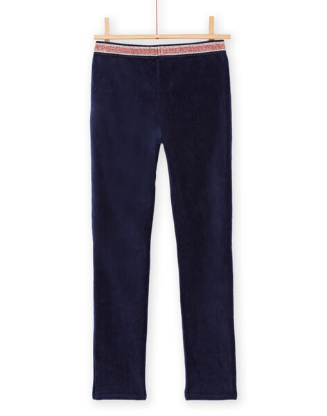 Pantaloni taglio morbido in velluto navy PAJOMIL3 / 22W901D2PAN070