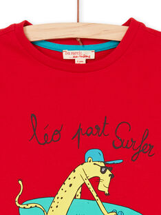 T-shirt rossa bambino LOJOTI9 / 21S902F3TMC050