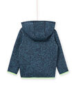 Cardigan blu melange con fodera morbida POJOGITEK2 / 22W902D1GILC200