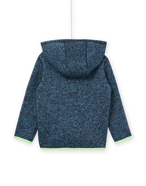 Cardigan blu melange con fodera morbida POJOGITEK2 / 22W902D1GILC200