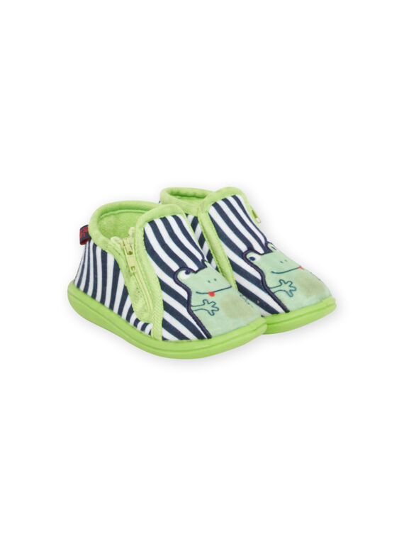 Stivaletti verdi, neri e bianchi neonato NUPANTGREN / 22KK3821D0A000