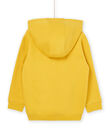 Felpa con cappuccio giallo in tessuto felpato ROMAGIL / 23S902T1GIL106