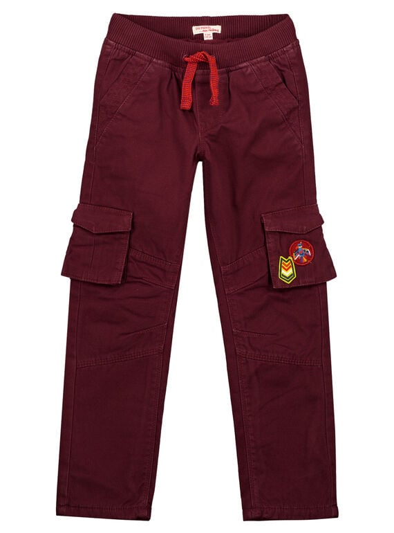 Pantaloni cargo con fodera in pile Bordeaux GOVIOPAN1 / 19W902R1PAN711
