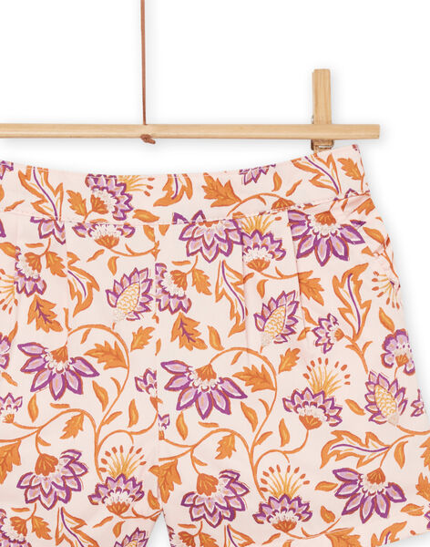 Shorts rosa con stampa fiori esotici RASOSHORT / 23S90121SHOD322