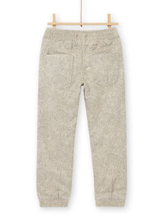 Pantaloni grigi con stampa animali selvaggi in cotone LOBLEPAN1 / 21S902J1PAN811