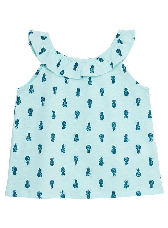 Canottiera con collo a volant e stampa ananas JAJODEB3 / 20S901T3D27219