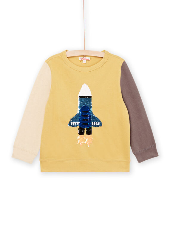 T-shirt double face con stampa razzo e paillettes PORETEE4 / 22W902T4TMLB112