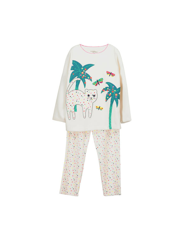 Pigiama in velluto bambina FEFAPYJCAT / 19SH1141PYJ001