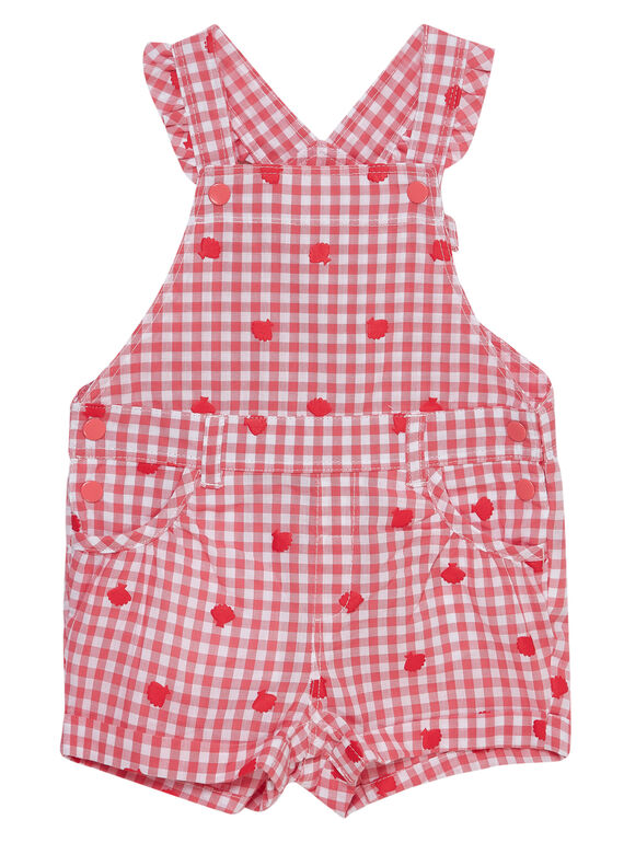 Salopette corta in vichy neonata JICEASAC / 20SG09N1SAC404