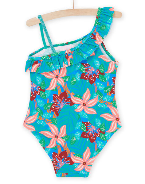 Costume intero turchese con stampa fiori RYAMER3 / 23SI01R5MAIC217