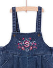 Salopette in jeans con ricami a fiori PIGOSAL / 22WG09O1SALP274