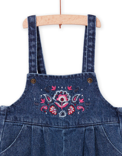 Salopette in jeans con ricami a fiori PIGOSAL / 22WG09O1SALP274