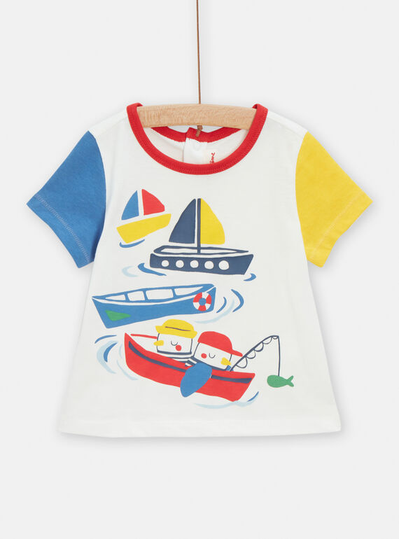 T-shirt con motivi barche neonato TUCLUTI1 / 24SG10O1TMC001