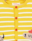 Cardigan a righe giallo neonato LUNOGIL / 21SG10L1GIL106