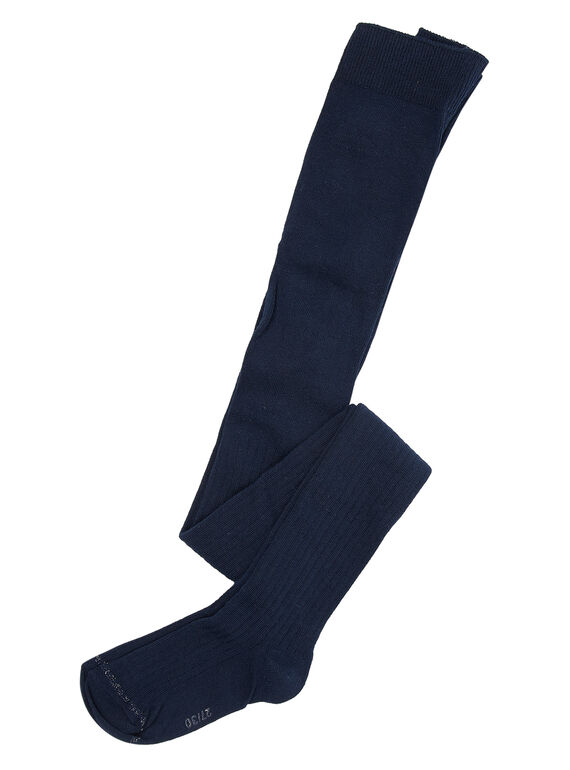 Collant a costine bambina in cotone navy JYAESCOL1 / 20SI0163COL070