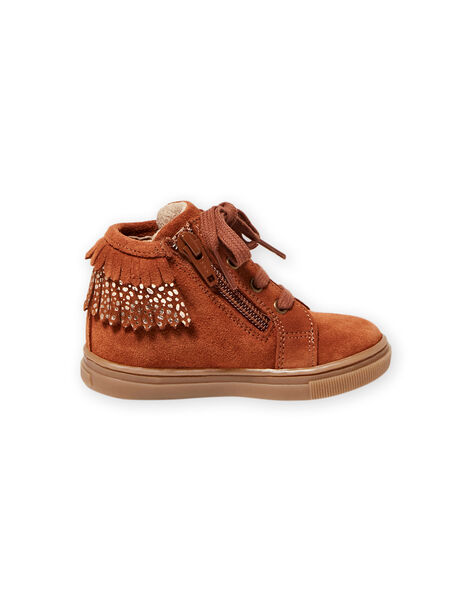Sneakers cammello a frange neonata MIBASFRANGE / 21XK3751D3F804
