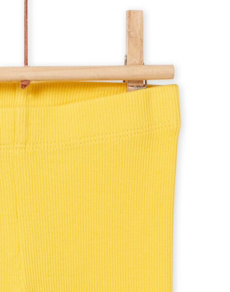 Leggings a costine giallo neonata NYIJOLEG3 / 22SI0962CALB105