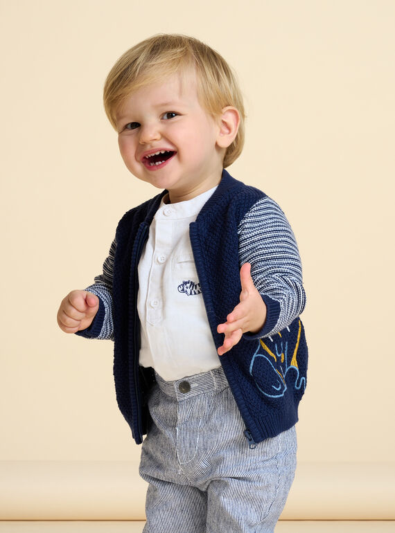 Cardigan blu inchiostro neonato NUSOGIL / 22SG10Q1GILC214
