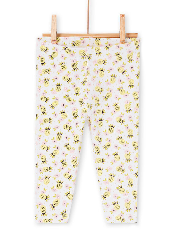 Leggings bianchi, gialli e rosa neonata LYIBALEG / 21SI09O1CAL000