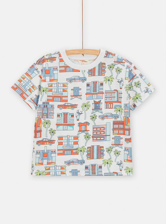 T-shirt bianca con stampa città bambino TORYTI1 / 24S902U2TMC000
