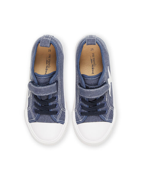 Sneakers in tela denim con patch fulmine ROTOILMIX / 23KK3674D16C201
