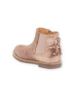 Stivaletti Beatles in pelle glitterata. PABOOTROSE / 22XK3572D0D030