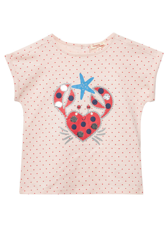 T-shirt maniche corte con stampa a pois e granchio JACEATI3 / 20S901N3TMC309