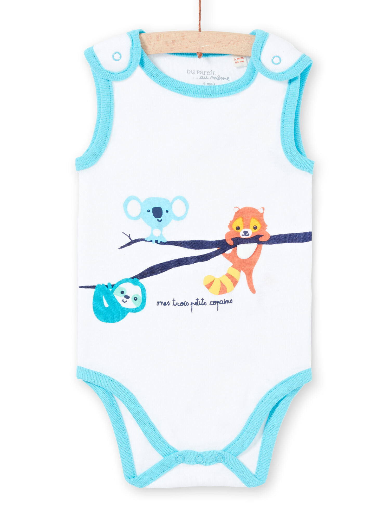 Body senza maniche con motivi animali neonato acquisto online Body DPAM