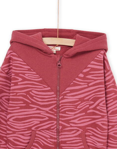 Cardigan con cappuccio con stampa zebra PAJOHAUJOG4 / 22W901D6JGH718